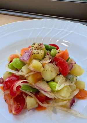 【簡単副菜】さつまいも🍠と彩り野菜のサラダ-レシピのメイン写真