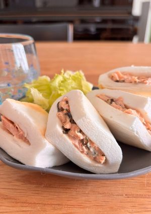 お弁当☆白はんぺんの塩昆布ツナマヨサンド-レシピのメイン写真