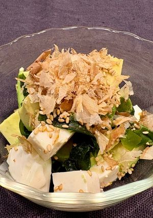 アボカドと豆腐とわかめのサラダ-レシピのメイン写真