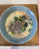 主婦の平日ランチ　豆乳坦々うどん