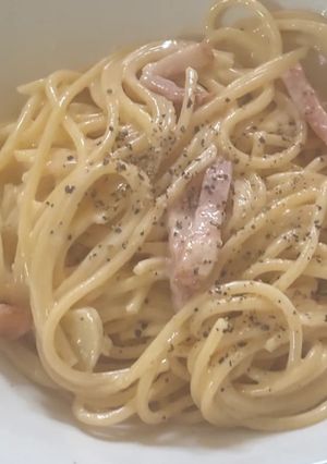 失敗無し！生クリームで作る濃厚カルボナーラ😋-レシピのメイン写真