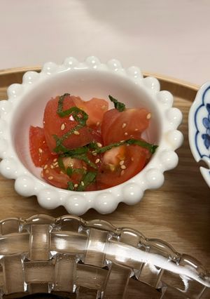 簡単♡トマトと大葉の和え物-レシピのメイン写真