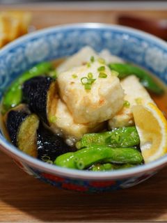 餅と豆腐と季節野菜の揚げ出し-レシピのメイン写真