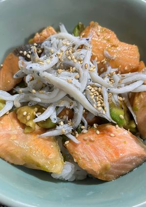 サーモンアボカド丼-レシピのメイン写真