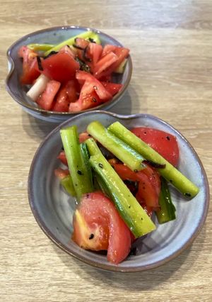 山菜うるいとトマトのサラダ-レシピのメイン写真