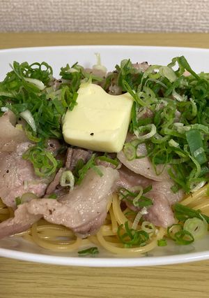 肉バターパスタ-レシピのメイン写真