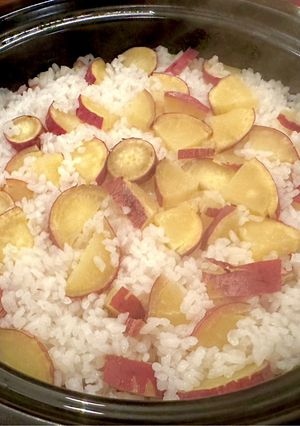 簡単/旬♪簡単さつまいもご飯/Vegan-レシピのメイン写真
