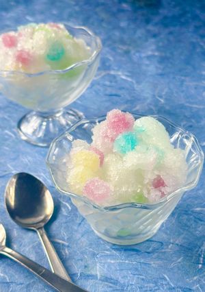 かき氷機不要！カルピスカラフルかき氷-レシピのメイン写真