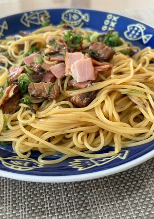 ベーコンと味付けサバ缶の和風スパゲティ-レシピのメイン写真