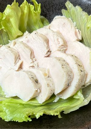 四毒抜きバジル風味の鶏ハム＊サラダチキン-レシピのメイン写真