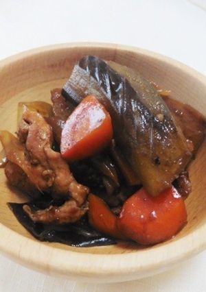 鶏となすの甘辛味噌煮-レシピのメイン写真