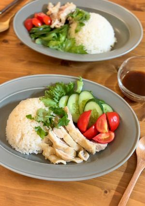 お肉しっとり♪海南チキンライス-レシピのメイン写真