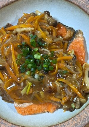 鮭の竜田揚げきのこ餡掛け-レシピのメイン写真