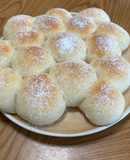 落雁でふわふわミルクちぎりパン(手ごね)