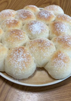 落雁でふわふわミルクちぎりパン(手ごね)-レシピのメイン写真
