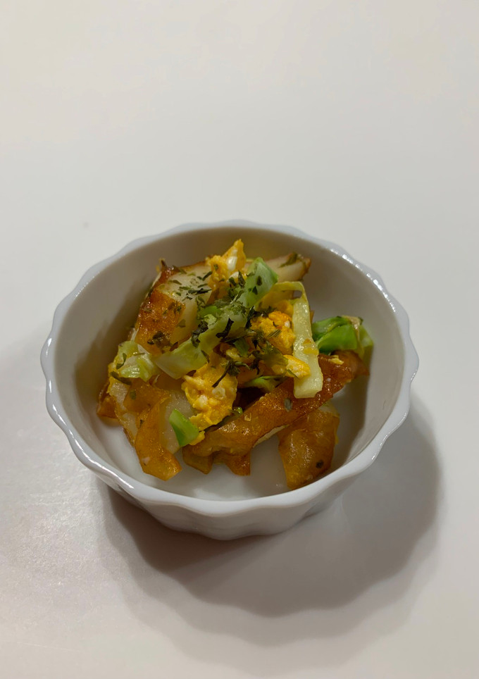 ちくわと卵とキャベツのごま油炒め-レシピのメイン写真