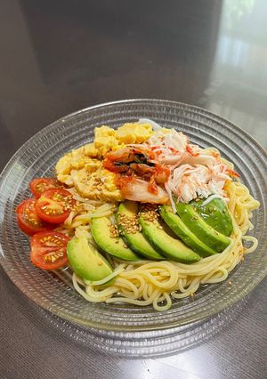とうもろこし麺で冷やし中華♪-レシピのメイン写真