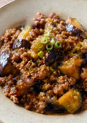 簡単夏の夕食♪ピリ辛茄子そぼろ♪ランチ♪素麺や丼-レシピのメイン写真