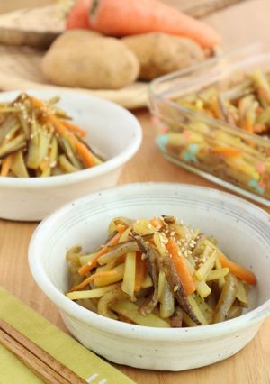 食物繊維たっぷり！根菜のコク旨カレー炒め-レシピのメイン写真