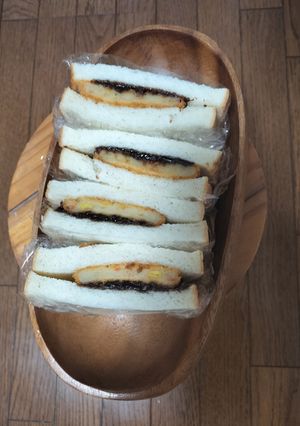 味噌だれ野菜コロッケサンドイッチ-レシピのメイン写真