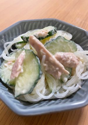 簡単！子供も大好き！ちゅるちゅるサラダ-レシピのメイン写真