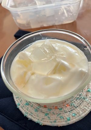 ヨーグルトに「寒天」-レシピのメイン写真