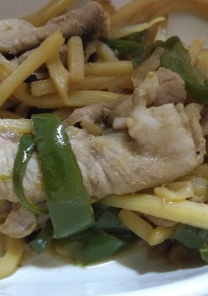豚肉とピーマンと竹の子の炒め物-レシピのメイン写真