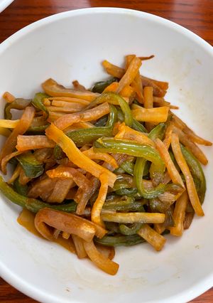 Radish and green pepper fry (kimpira): 大根とピーマンのきんぴら風-レシピのメイン写真