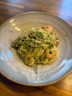 塩辛と海老のふきのとうソースパスタ-レシピのメイン写真