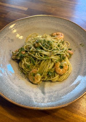 塩辛と海老のふきのとうソースパスタ-レシピのメイン写真