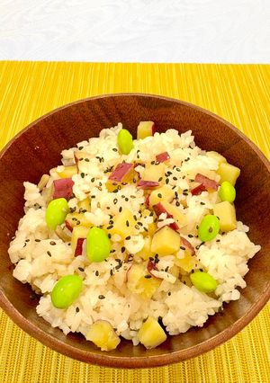 【簡単炊込み】白だしで作るさつまいも🍠ご飯-レシピのメイン写真