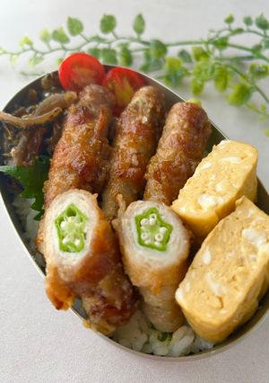 オクラの味噌肉巻き弁当-レシピのメイン写真