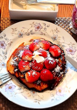 週末は特別感あるパンケーキ✨簡単ヘルシー-レシピのメイン写真