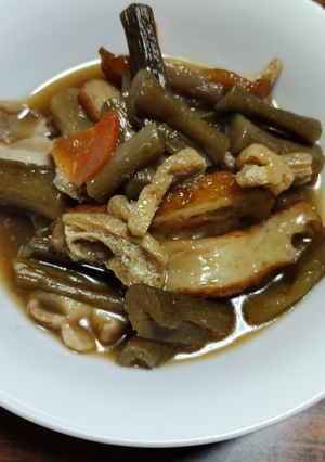 芋がら（乾燥ずいき）の煮物-レシピのメイン写真