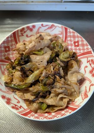 長ネギと豚🐷肉の炒めもの！-レシピのメイン写真