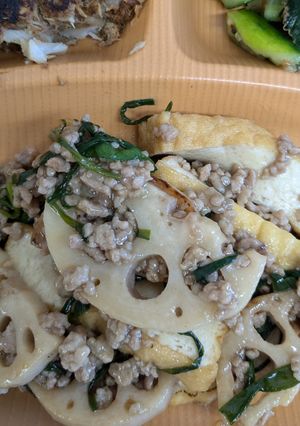 ☆恋婚じゃない☆蓮根とひき肉の中華炒め-レシピのメイン写真