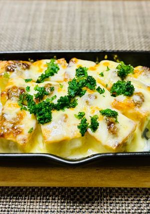 【家飲み】おつまみ厚揚げチーズ焼き-レシピのメイン写真