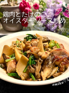 鶏肉とたけのこオイスターソース炒め-レシピのメイン写真