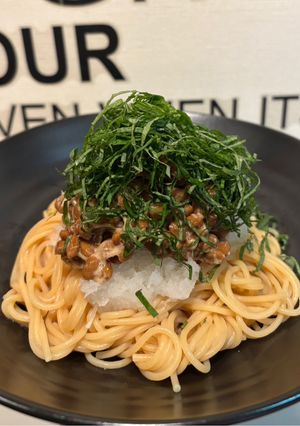 ZENBヌードルの梅おろし納豆パスタ-レシピのメイン写真