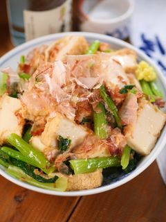 厚揚げと小松菜の生姜醤油のおかか和え😋-レシピのメイン写真