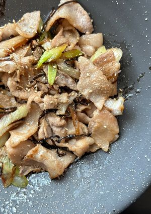 豚バラ＋ネギ×塩昆布＋ポン酢-レシピのメイン写真