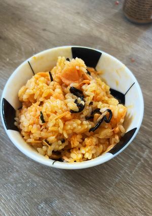 鮭と塩昆布のTKG（卵かけご飯）-レシピのメイン写真
