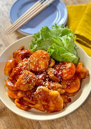 長芋と鶏肉のヤンニョム-レシピのメイン写真