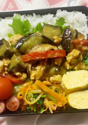 3/24ﾖｯﾁｬﾝ☆麻婆ナス弁当-レシピのメイン写真