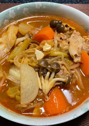 野菜たっぷり濃厚味噌鍋つゆ!(^^)!-レシピのメイン写真