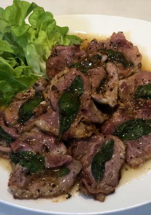 【家庭菜園ハーブ】豚肉サルティンボッカ-レシピのメイン写真