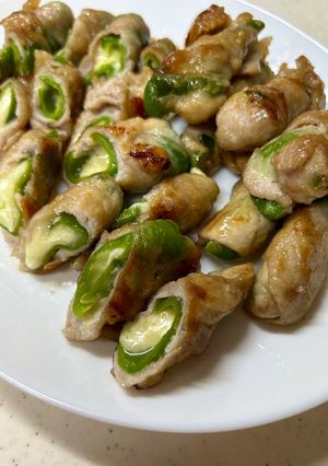 ピーマンのチーズ肉巻き^^-レシピのメイン写真