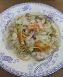 炊飯器で簡単！豚肉と白菜のクリームパスタ
