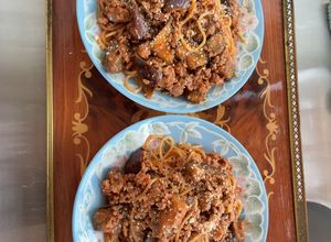 簡単茄子と挽肉のボロネーゼ風パスタ-レシピのメイン写真