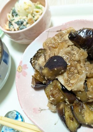 夕飯✧豚こまナス炒め-レシピのメイン写真